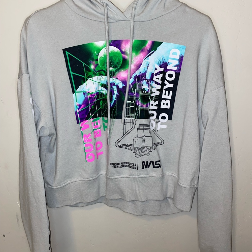 Hyper Space Cropped Hoodie, Tall Girl Friendly, One Size Fits All